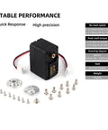360 Degree Robotic Servo Motor With Magnetic Encoder And Serial Bus, 7.4V, 19Kg Torque, mounting hardware, and specifications