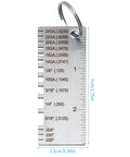 Metal Gauge Thickness Tool For Sheet Metal And Welding Projects 24GA To 0.035 Inch Thickness Gauge With Clear Readouts, key chain style