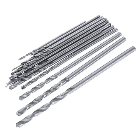 20 Piece HSS Mini Drill Bit Set 0.3mm To 1.6mm Shank Twist Drill Bits for Precision DIY Projects, metallic bits in various sizes