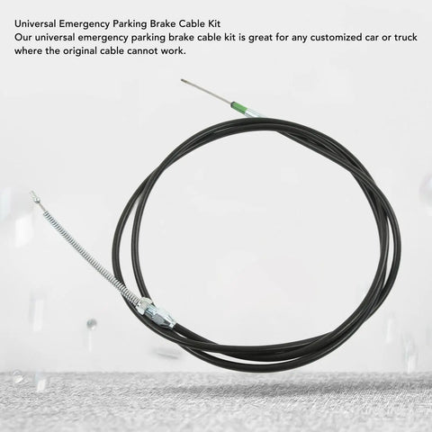 Universal Parking Brake Cable Kit ABS Plastic 108in length emergency handbrake cable assembly for custom car and truck fitment.