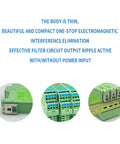 Collage of 2 Channel Signal Isolator For 24V DC PLC Systems with mounting detail, showing ultra slim design and dual input/output connections.