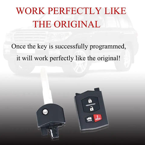 Key Fob Remote Replacement For Mazda MX 5 Miata Mazda 3 And Mazda 6 2006-2015 with pre-installed battery and electronics