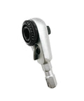 2-In-1 Mini Ratchet Wrench Adapter with Magnetic One Quarter Inch Hex Bit Holder and One Quarter Inch Drive Socket Adapter