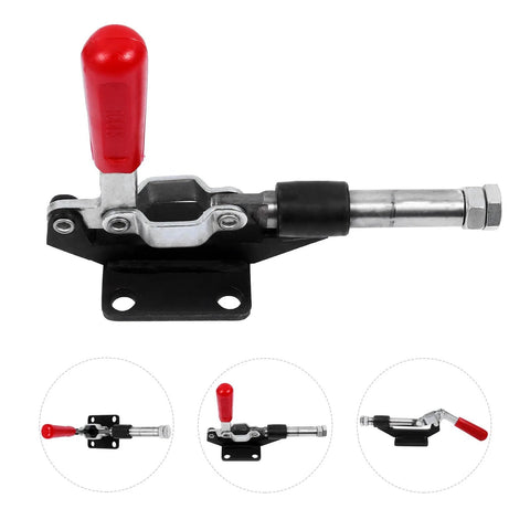 Push Pull Toggle Clamp 42mm Stroke, Quick Lock Horizontal Clamp for woodworking fixtures and welding jigs with easy-operate handle.