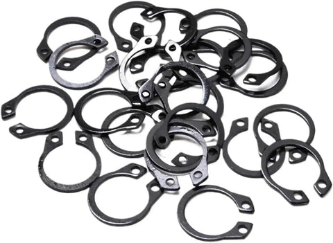 External Retaining Rings Black C Type Circlip For Shafts M4 To M8 And M70 Carbon Steel Snap Rings 39mm High Hardness Smooth Burr Free Finish