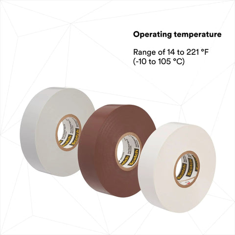 Premium 35-Pack Color Coding Electrical Tape Rainbow Half Inch By Twenty Feet 7-Mil Thick Insulated Tape shown in three colors