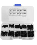 Pro Grade Heavy Duty Socket Screw Kit with 240 Piece Alloy Steel Grub and Wood Screw Set in a Durable Black Box M3 to M8