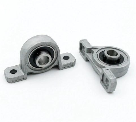 Two Pack Zinc Alloy Pillow Block Bearings Fits Shafts Eight To Twenty Mm Featuring Self Aligning Inner Design For Smooth Rotation Across Machines While Helping Pros Build Reliable Systems Without Breaking A Sweat For Long Heavy Grinds, two zinc housings