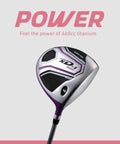 All In One Women Golf Club Set With Driver Fairway Wood Hybrid 6 PW Irons Putter Stand Bag 3 Head Covers Ultra Light Graphite Shafts Right Handed Purple 3 Size Options titanium driver head
