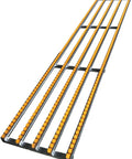 Portable Foldable Roller Gravity Conveyor With Lightweight ABS Skating Wheels For Easy Warehouse Freight Handling Light Duty Cargo Transport Setup, showing ABS rollers on a steel frame.