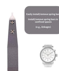 Watch Spring Bar Tweezers And Pliers Tool For Quick Strap Tweaks, Link Removal, And Bracelet Repair, Aluminum Alloy Durable Design