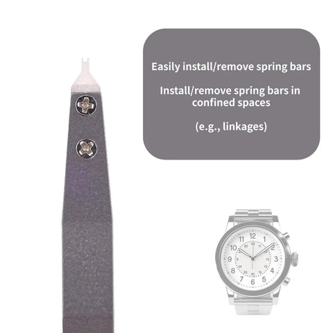 Watch Spring Bar Tweezers And Pliers Tool For Quick Strap Tweaks, Link Removal, And Bracelet Repair, Aluminum Alloy Durable Design
