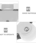 Close-up of 12pcs Inch Rigid PP Directional Caster Wheel for Furniture DIY, showcasing durable metal plate and white wheel.