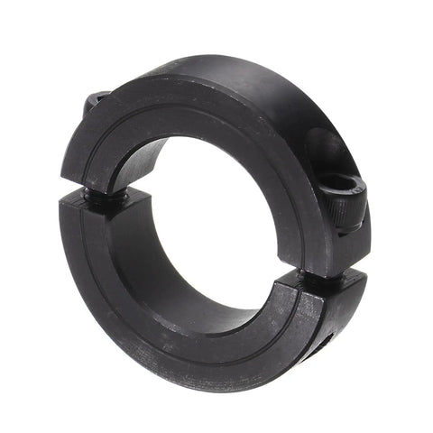 Heavy Duty Double Split Shaft Collar With Set Screw For Drive Shafts And Motor Bases Use Carbon Steel With Black Oxide Finish 1-1/8 In Rod