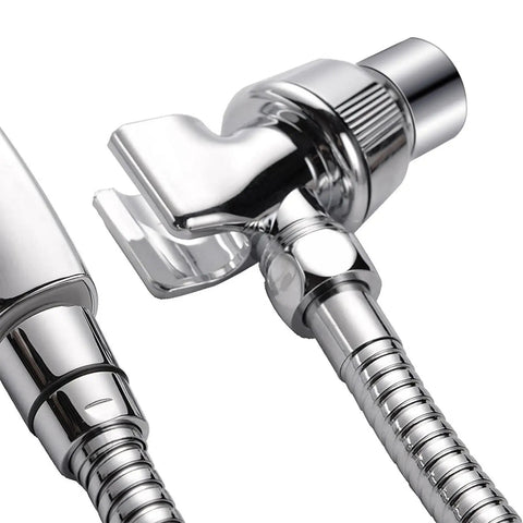 Adjustable Shower Arm Holder for Handheld Shower Head with Swivel Ball 1/2 Inch IPS Chrome Mount and Adapter Bracket
