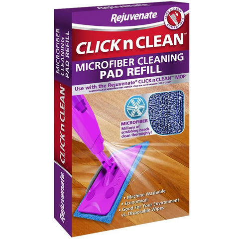 Heavy Duty Washable Microfiber Cleaning Pad Fits Standard Floor Mops, blue packing image with scrubbing pattern, cleaning use.