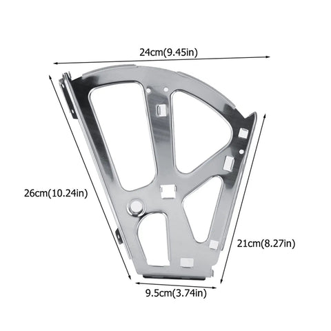 Measurements of Stainless Steel Drawer Hinges Replacement Parts 2 Pack Polished Cabinet Hinges with angles detailed.