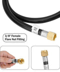 Rugged 4 Foot Vertical Propane Hose With Low Pressure Regulator For LP Gas Grills Heaters And Fire Pits QCC1 Type 1 Connection