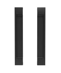 Self-Adhesive Edge Fingerpull Door Handle Set 2 Pack Black Screwless Peel And Stick Installation On Glass Wood Metal Plastic