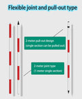 Heavy Duty Aluminum Survey Pole And Measuring Rod Built Tough For Site Marking Rock Solid Centering Staff with flexible joints.
