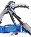 Survival Grappling Hook With 32ft Rope Four Claw Foldable Stainless Steel Compact Heavy Duty Tool for Outdoor Adventures
