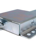 Beefed-Up Garage Door Side Lock for 2 or 3 Inch Track, shown in metal, easy install, slide lock to secure your door, fits most doors.