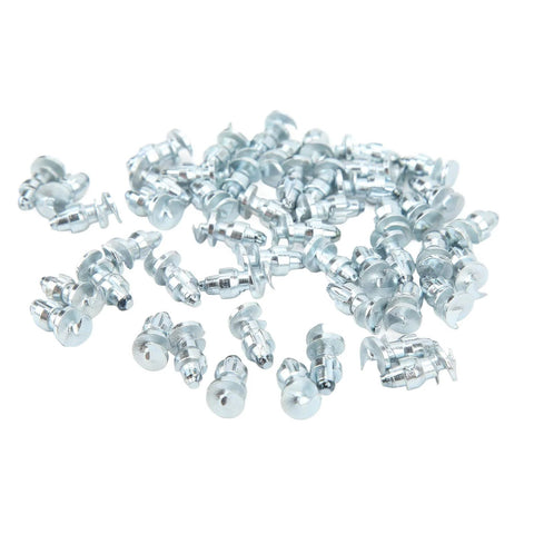 50 Pack Anti Slip Tire Thread Studs For Heavy Duty Traction On Loader Skid Steer Forklift Tractor Motorcycle And Off Road Vehicles Tungsten Steel Snow Screws With Aluminum Base Delivering Enhanced Grip And All Weather Safety.