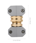 Premium 3-Piece Garden Hose Repair Kit Featuring Quick Disconnect Connectors And Flexible Fittings For Easy Fixing Of Leaks Or Breaks In Your Outdoor Water Hoses To Save You Time And Money This Essential Hose Maintenance Accessory Works Perfectly With brass hose connector, 3 in x 1.7 in