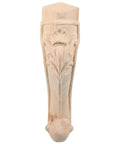 Close-up of carved European style solid rubber wood furniture leg for couch table cabinet and chair replacement easy install no fuss upgrade