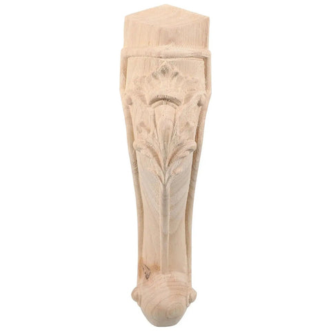 Close-up of carved European style solid rubber wood furniture leg for couch table cabinet and chair replacement easy install no fuss upgrade
