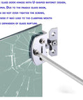 90 Degree Glass Door Hinge With Adjustable Clamp For 5 to 8mm Glass, Zinc Alloy Durable Pet Door Hinge, Easy No Drill Install