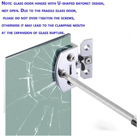 90 Degree Glass Door Hinge With Adjustable Clamp For 5 to 8mm Glass, Zinc Alloy Durable Pet Door Hinge, Easy No Drill Install