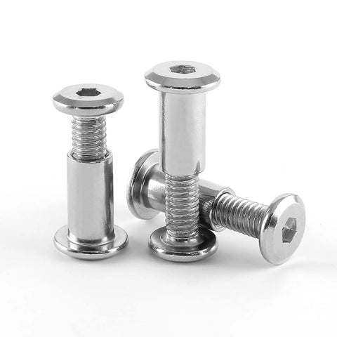 Heavy Duty M6 X 16mm Hex Socket Cap Bolts And Barrel Nuts Kit With Allen Wrench Industrial Grade Stainless Steel Fasteners close-up of socket cap bolts.