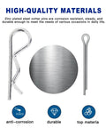 Pro Grade Cotter Pin And Hairpin Pin Assortment Kit 250 Pcs R Clips Spring Steel Retaining Pins Zinc Plated