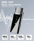 Wireless Pro Lavalier Microphone System For iPhone Android PC And Laptop with noise cancellation and audio specs.
