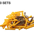 Heavy Duty 40Pcs M6x40mm Stainless Steel Wall Anchors And Screws Kit For Drywall With Expansion Bolts And Cross Tip Bits Great For Hanging Shelves Pictures And Curtain Rods Yellow, 40 sets