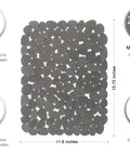 Image of Pebble Sink Mat 2 Pack For Stainless Steel And Ceramic Sinks with grey matte finish. Features durable, eco-friendly design, 15.7 x 11.8 inches.