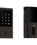 High End Oil Rubbed Bronze Touchscreen Deadbolt With Zwave Smart Home Link And Keyless Entry Crafted From Solid Brass for secure access.