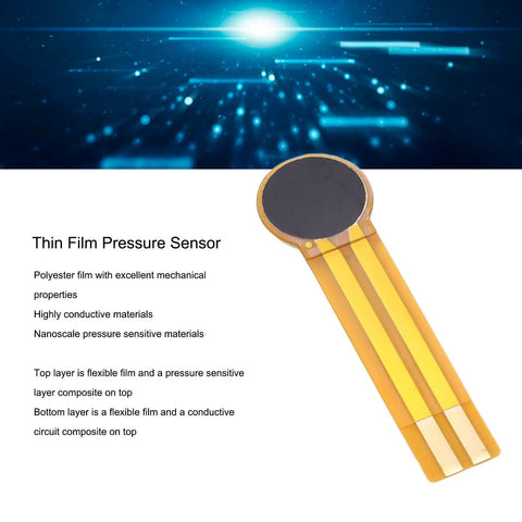 FLEXMAN 2pcs thin film pressure sensors on flexible yellow film with round black sensing pad