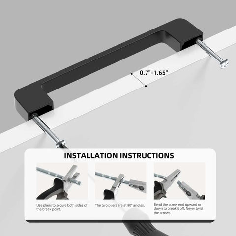 Installation guide for Heavy Duty Matte Black Cabinet Pulls 5 Inch Center To Center Zinc Alloy Drawer Handles.