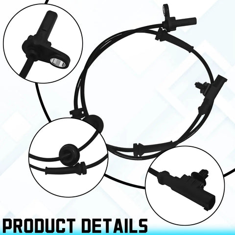 Wheel Speed Sensor For Heyue Models Premium Replacement For ABS Braking System, Rear Left Wheel Sensor, Black, OEM 3630050U2010