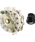 2 Pole 6 Position Rotary Switch With Knob, Band Selector, 2 Deck, 14 Pin, Mount 9.7mm, Shaft 6mm display