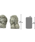 Vatican Lions Statue Replica For Home Decor And Spiritual Collectors next to soda can for size, 6 inches, handcrafted resin sculptures.