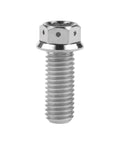 M8x25mm titanium flange hex head bolt, silver finish