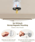 Rechargeable Wireless Indoor LED Spotlight Up Light Kit For Plants Trees Artwork And Portrait Display Battery Powered Accent Lighting For Home Decorators Homeowners And Art Collectors Two Pack showing magnetic mounting options.