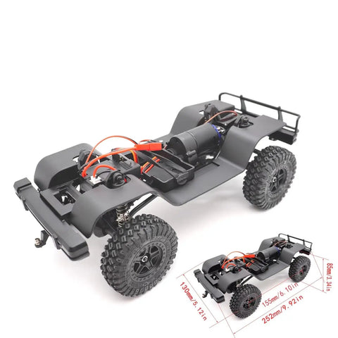 Heavy Duty RC Car Chassis Frame Kit With 155mm Wheelbase And 6.10 Inch For 1 18 Scale Fits TRX4M AX8560 And JJRC