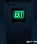 Exit Glow In The Dark Sign Stickers Red 2 Pack 10x7 Inch Photoluminescent Vinyl Laminated For UV Weather Resistance Indoor Outdoor