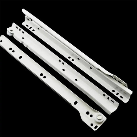 Built Tough Heavy Duty Drawer Slides With Ball Bearing Rails, 16 Inch pair, steel rails for kitchen cabinets and office desks.