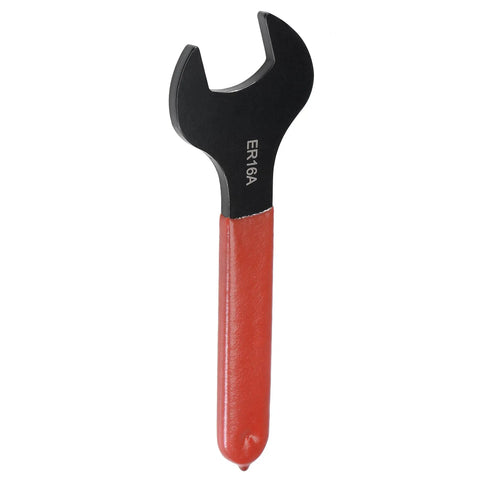 Collet Chuck Wrench Spanner For ER16A Lathe Clamping Nut With Red Non Slip Handle Carbon Steel Tool Built Tough With Hardened Finish