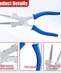 8 Inch MIG Welding Pliers 6 In 1 Handy Multi Tool For Wire Cutting Nozzle Removal Spatter Cleanup Wire Drawing Slag Removal Hammering With Anti Slip Handle And Rust Proof Carbon Steel For Welding Electrical And Mechanical Maintenance Blue